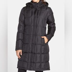 The North Face Metropolis 550 Down Quilted Long Black Puffer Jacket Parka Coat